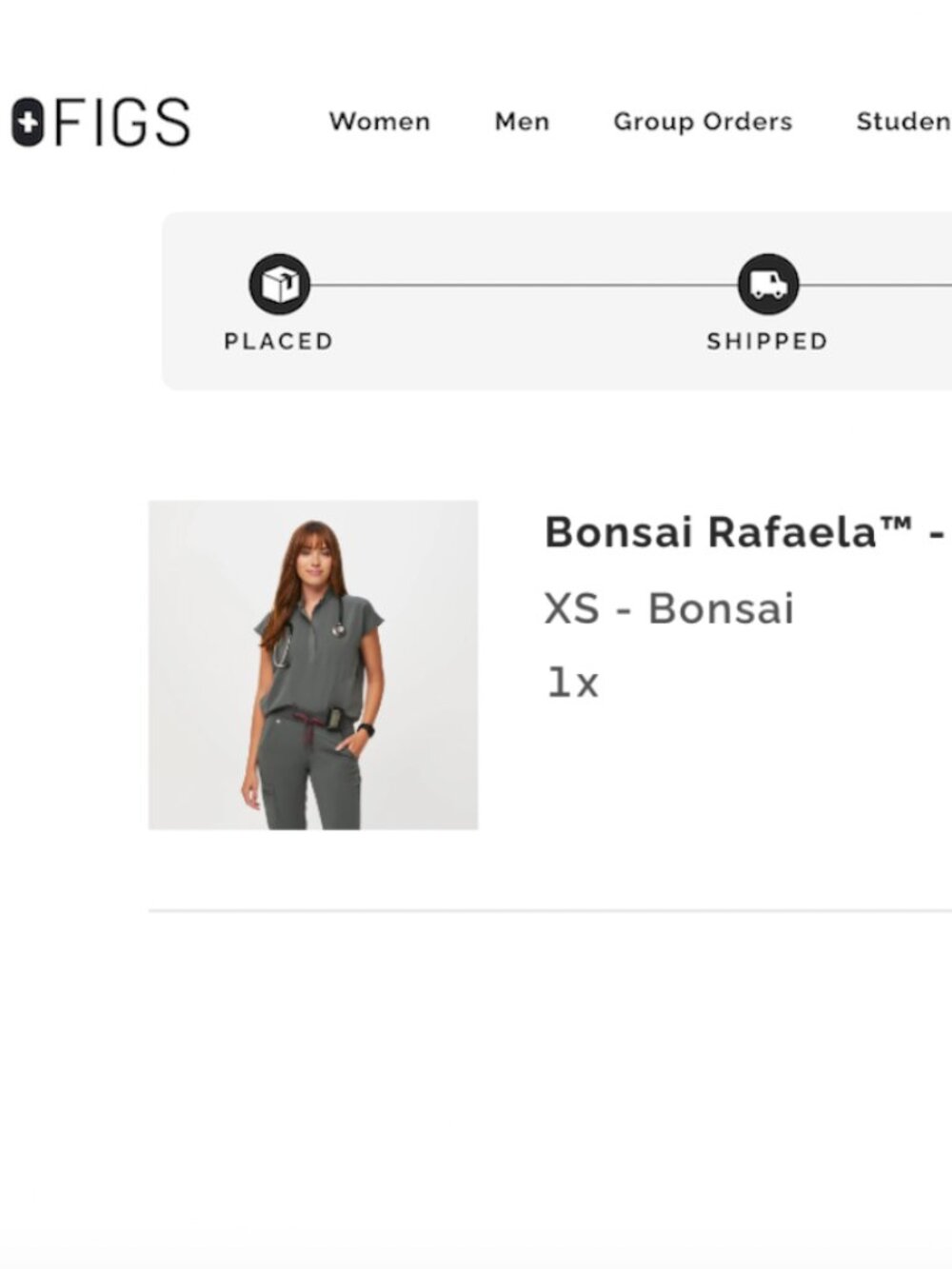 FIGS Women’s Rafaela Bonsai Scrub Top Small, Limited Edition Figs scrub top